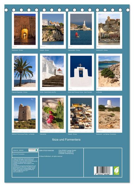 Produktbild: Ibiza und Formentera (Tischkalender 2026 DIN A5 hoch), CALVENDO Monatskalender
