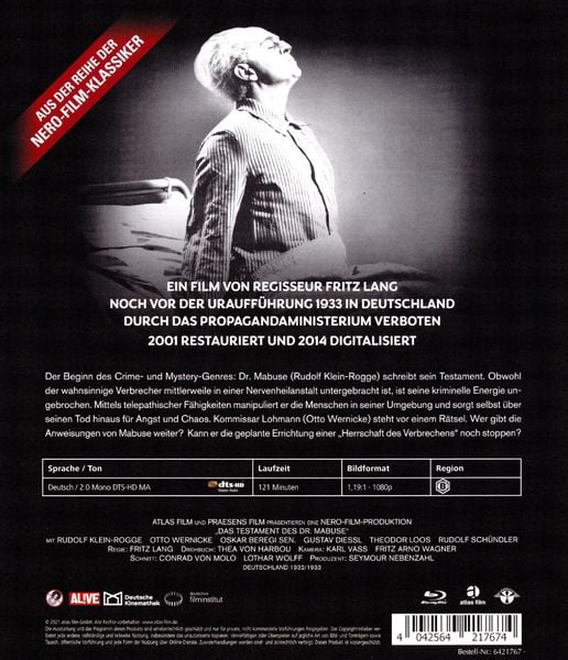 Produktbild: Das Testament des Dr. Mabuse