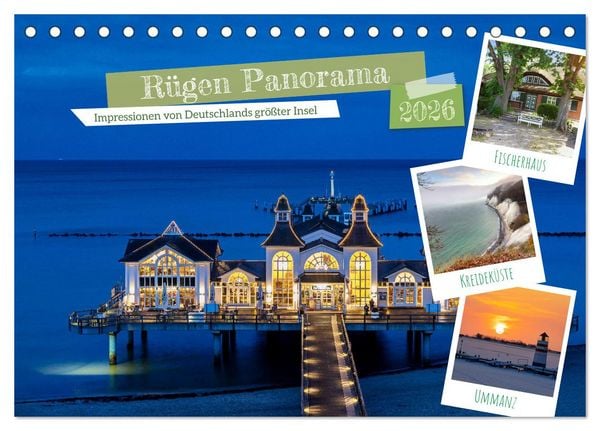 Produktbild: R&uuml;gen Panorama (Tischkalender 2026 DIN A5 quer), CALVENDO Monatskalender