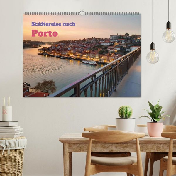 Produktbild: St&auml;dtereise nach Porto (Wandkalender 2026 DIN A2 quer), CALVENDO Monatskalender