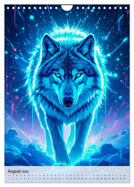 Produktbild: Neon Wildlife (Wandkalender 2026 DIN A4 hoch), CALVENDO Monatskalender