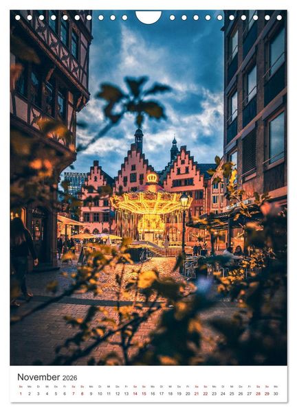 Produktbild: Frankfurt am Main, eine Stadt voller Magie (Wandkalender 2026 DIN A4 hoch), CALVENDO Monatskalender