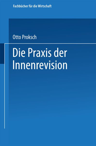 Produktbild: Die Praxis der Innenrevision