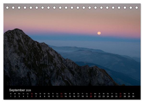 Produktbild: Lichtstimmungen Schweiz 2026 (Tischkalender 2026 DIN A5 quer), CALVENDO Monatskalender