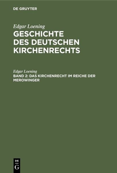 Produktbild: Das Kirchenrecht im Reiche der Merowinger