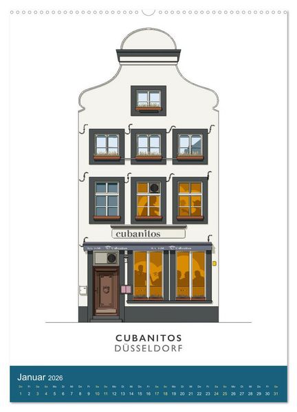 Produktbild: PROST! Bars und Kneipen in der D&uuml;sseldorfer Altstadt (hochwertiger Premium Wandkalender 2026 DIN A2 hoch), Kunstdruck in Hochglanz