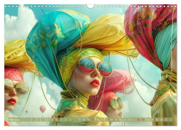Produktbild: Wundervoll surreale venezianische Szenerien (Wandkalender 2026 DIN A3 quer), CALVENDO Monatskalender