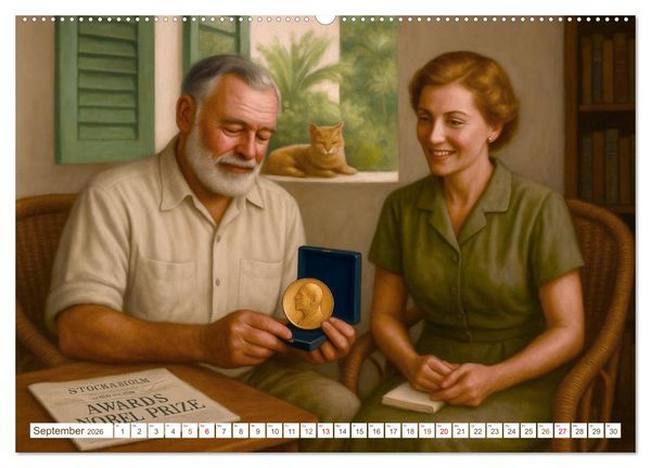 Produktbild: Ernest Hemingway (Wandkalender 2026 DIN A2 quer), CALVENDO Monatskalender