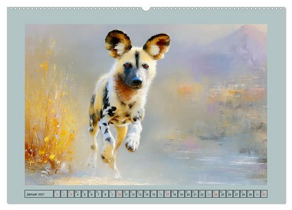 Produktbild: Wildhunde. Afrikas erfolgreiche J&auml;ger (Wandkalender 2027 DIN A2 quer), CALVENDO Monatskalender