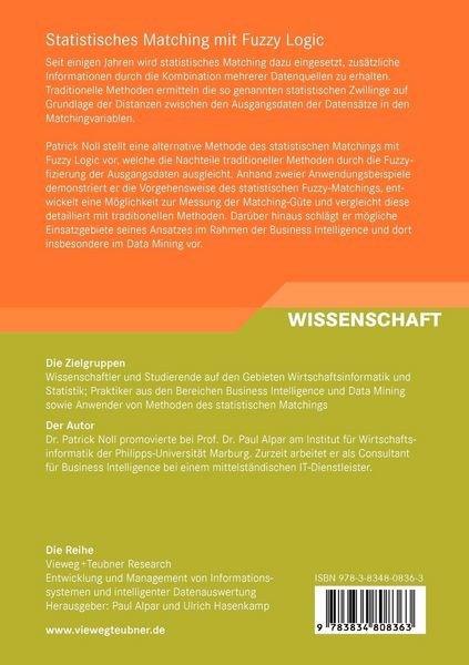 Produktbild: Statistisches Matching mit Fuzzy Logic