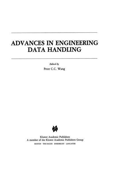 Produktbild: Advances in Engineering Data Handling
