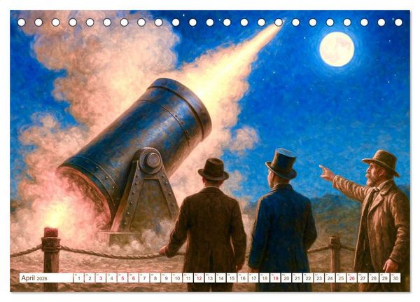 Produktbild: Jules Verne. Sein Leben, seine Werke (Tischkalender 2026 DIN A5 quer), CALVENDO Monatskalender
