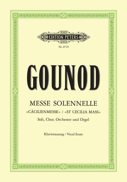 Produktbild: Messe solennelle "St Cecilia Mass" (Vocal Score)