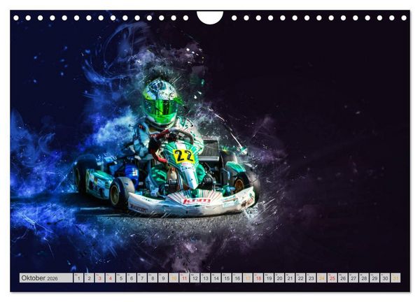 Produktbild: GoKart - extrem cool (Wandkalender 2026 DIN A4 quer), CALVENDO Monatskalender