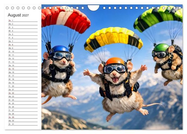 Produktbild: Abenteuerm&auml;use - Drei kleine Entdecker auf gro&szlig;er Reise (Wandkalender 2027 DIN A4 quer), CALVENDO Monatskalender