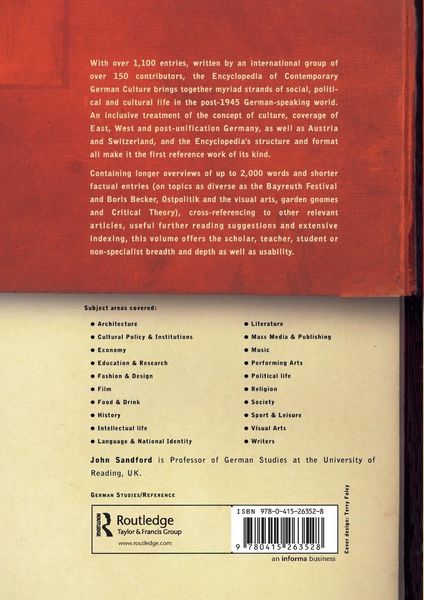 Produktbild: Encyclopedia of Contemporary German Culture