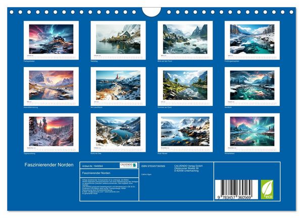 Produktbild: Faszinierender Norden (Wandkalender 2026 DIN A4 quer), CALVENDO Monatskalender