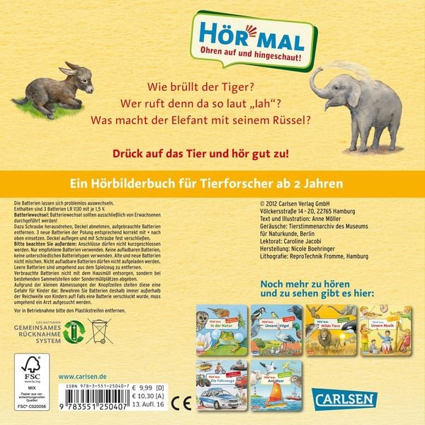 Produktbild: Im Zoo / Hör mal Band 6