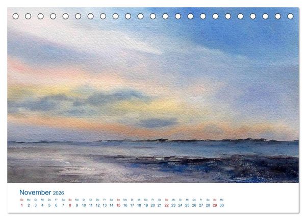 Produktbild: F&ouml;hr - Aquarelle (Tischkalender 2026 DIN A5 quer), CALVENDO Monatskalender
