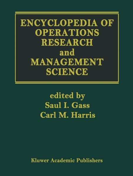 Produktbild: Encyclopedia of Operations Research and Management Science