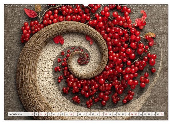 Produktbild: Fibonacci&rsquo;s Garten (hochwertiger Premium Wandkalender 2026 DIN A2 quer), Kunstdruck in Hochglanz
