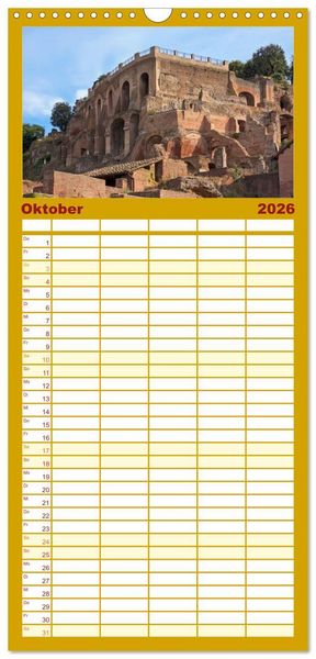Produktbild: Familienplaner 2026 - Rom - Monumente f&uuml;r die Ewigkeit mit 5 Spalten (Wandkalender, 21 x 45 cm) CALVENDO