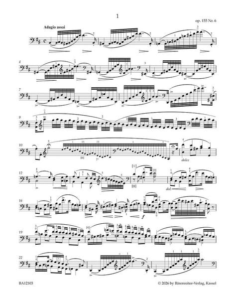 Produktbild: Et&uuml;den f&uuml;r Violoncello solo, Heft III (aus op. 35, 47, 70, 90, 155, 158, 168, 170, 175, 176, 178)