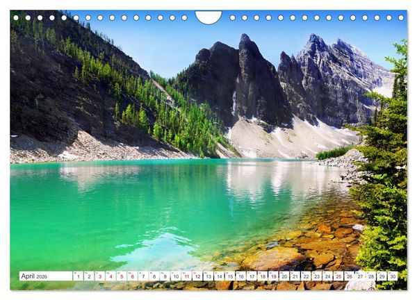 Produktbild: Kanada, Touristenziele in Alberta und British Columbia (Wandkalender 2026 DIN A4 quer), CALVENDO Monatskalender