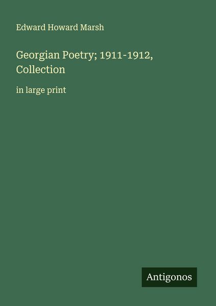 Produktbild: Georgian Poetry; 1911-1912, Collection