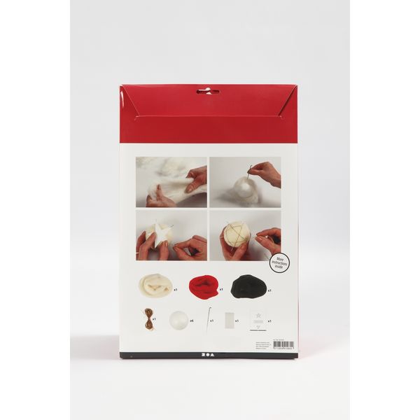 Produktbild: Creativ Company DIY Sets Nadelfilzen Weihnachtsbaumkugeln, D 6 cm, 6er Set, Kreativ Box