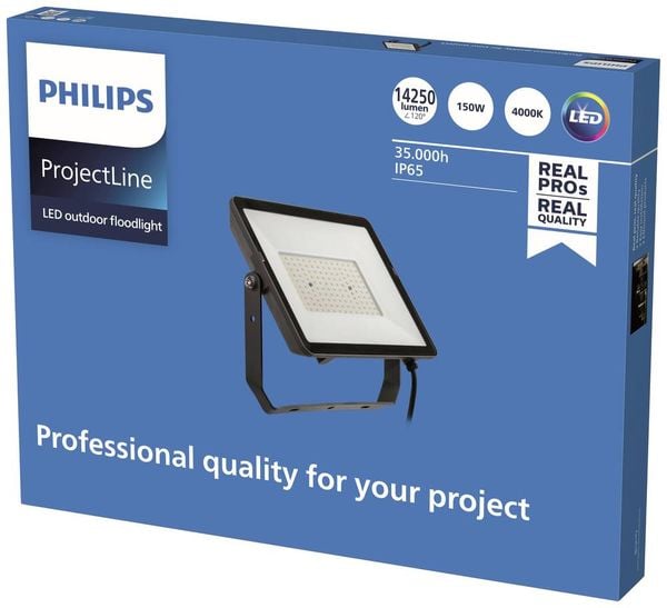 Produktbild: Philips LED ProjectLine 8719514954571 LED-Flutlichtstrahler 150W Leuchtfarben: Naturwei&szlig;