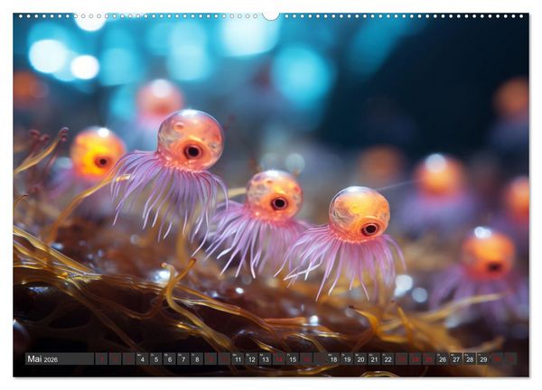 Produktbild: Mikroskopisch niedlich (Wandkalender 2026 DIN A2 quer), CALVENDO Monatskalender