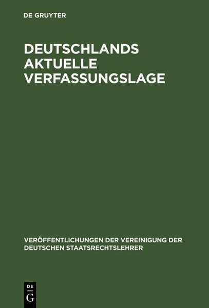 Produktbild: Deutschlands aktuelle Verfassungslage