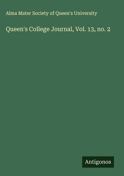 Produktbild: Queen's College Journal, Vol. 13, no. 2
