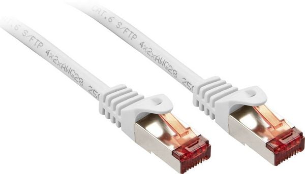 Produktbild: LINDY 47382 RJ45 Patchkabel CAT 6 S/FTP 1.00 m Wei&szlig; 1 St.