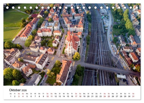 Produktbild: Luftbildkalender St. Gallen 2026 (Tischkalender 2026 DIN A5 quer), CALVENDO Monatskalender