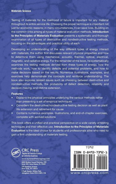 Produktbild: Introduction to the Principles of Materials Evaluation