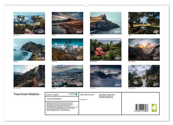Produktbild: Trauminsel Madeira (hochwertiger Premium Wandkalender 2026 DIN A2 quer), Kunstdruck in Hochglanz