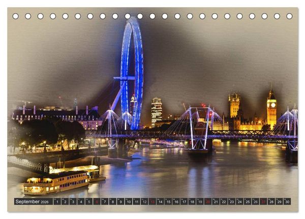 Produktbild: Traumhaftes London (Tischkalender 2026 DIN A5 quer), CALVENDO Monatskalender