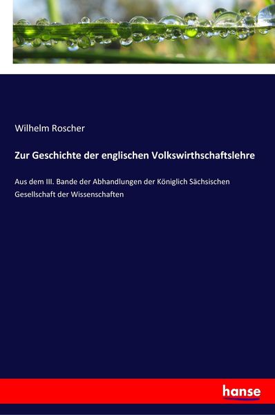 Produktbild: Zur Geschichte der englischen Volkswirthschaftslehre