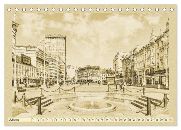 Produktbild: Zagreb &ndash; Ein Kalender im Zeitungsstil (Tischkalender 2026 DIN A5 quer), CALVENDO Monatskalender