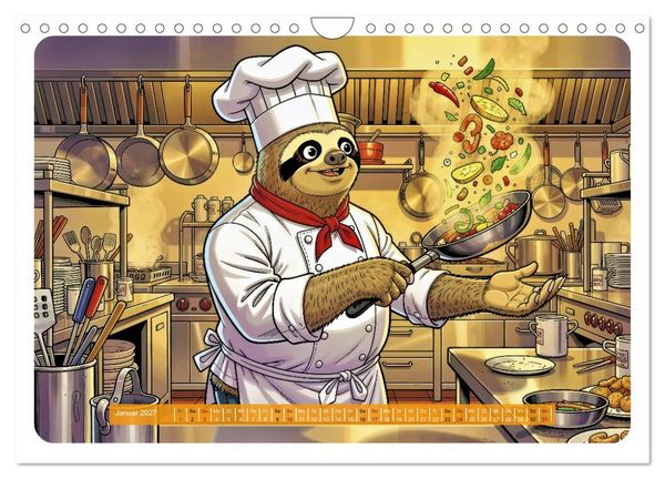 Produktbild: Lustiges Faultier im Beruf - Comic (Wandkalender 2027 DIN A4 quer), CALVENDO Monatskalender