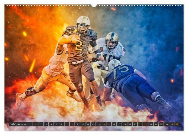 Produktbild: Faszination American Football (hochwertiger Premium Wandkalender 2026 DIN A2 quer), Kunstdruck in Hochglanz