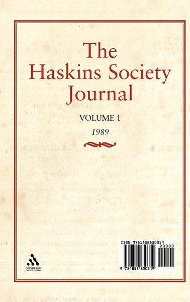 Produktbild: The Haskins Society Journal Studies in Medieval History