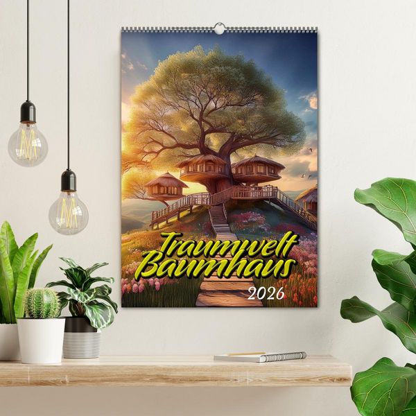 Produktbild: Traumwelt Baumhaus (Wandkalender 2026 DIN A2 hoch), CALVENDO Monatskalender