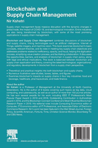 Produktbild: Blockchain and Supply Chain Management