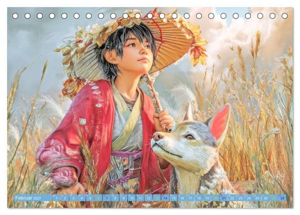 Produktbild: Japanische Figuren - Im Anime-Stil (Tischkalender 2027 DIN A5 quer), CALVENDO Monatskalender