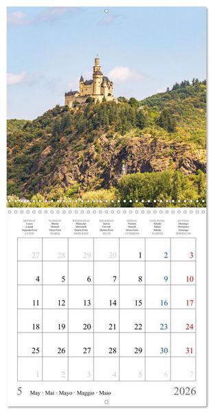 Produktbild: Castles and Palaces in the Middle Rhine Valley (Wall Calendar 2026 12 &times; 12 Inch) CALVENDO 12 Month Wall Calendar