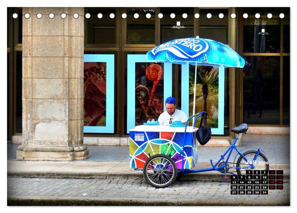 Produktbild: Fahrrad-H&auml;ndler - Handel und Wandel in Havanna (Tischkalender 2026 DIN A5 quer), CALVENDO Monatskalender