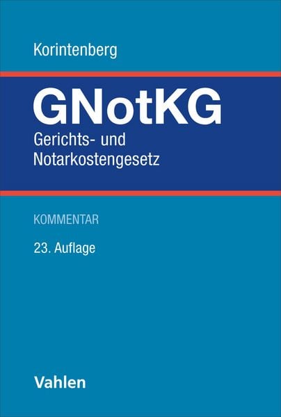 Produktbild: Gerichts- und Notarkostengesetz. GNotKG